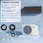Aire acondicionado mini split Costway 9100BTU con wifi, 20.5 SEER2 115 V, con inversor, blanco/gris