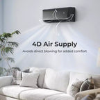 Aire acondicionado mini split Costway 9100BTU con wifi, 20.5 SEER2 115 V, con inversor, blanco/gris
