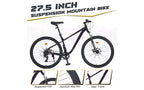 Bicicleta de montaña de 27.5 pulgadas y 8 velocidades, para hombres, mujeres, niños y niñas, suspensión delantera, cuadro de acero