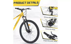 Bicicleta de montaña de 27.5 pulgadas y 8 velocidades, para hombres, mujeres, niños y niñas, suspensión delantera, cuadro de acero