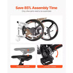 Bicicleta de carretera VEVOR, bicicleta de carreras con ruedas de 700C, sistema de transmisión SHIMANO de 21 velocidades, bicicleta de carretera para desplazamientos urbanos con cuadro de acero al carbono, negra