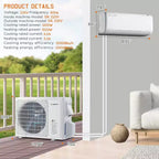 AMERLIFE Aire Acondicionado Mini Split Bomba de Calor, AC Inverter Energy Star con Control Inteligente Wi-Fi