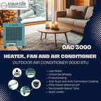 Acondicionador de aire exterior Equator 3 en 1, con calefacción y aire acondicionado, 9000 BTU, IP24, ruedas, 110 V