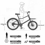 NAYSAYE Bicicleta de carga de 7 velocidades, cuadro de aleación, para adultos, para viajes diarios, azul, 65*27.56*42.13