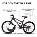 NAYSAYE Bicicleta de montaña de 26 pulgadas con cuadro de acero, 21 velocidades, doble suspensión, para adultos, para ciclismo al aire libre, Negro, 67*25*40