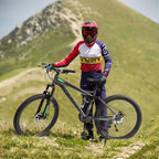 Bicicleta de montaña NAYSAYE de 26 pulgadas y 21 velocidades con doble amortiguación para viajes y desplazamientos de unisex, gris, 67*27*39
