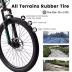 Bicicleta de montaña NAYSAYE de 26 pulgadas y 21 velocidades con doble amortiguación para viajes y desplazamientos de unisex, gris, 67*27*39