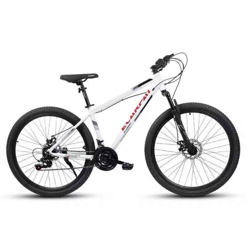 Bicicleta de montaña NAYSAYE de 27 pulgadas con cambio de 21 velocidades, horquilla de suspensión y frenos de disco para hombres y mujeres, color blanco, 53.54*7.68*28.35
