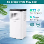 Acondicionador de aire portátil Costway 8000/10000 BTU con ventilador y deshumidificador, control remoto