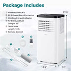 Acondicionador de aire portátil Costway 8000/10000 BTU con ventilador y deshumidificador, control remoto
