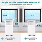 Acondicionador de aire portátil Costway 8000/10000 BTU con ventilador y deshumidificador, control remoto