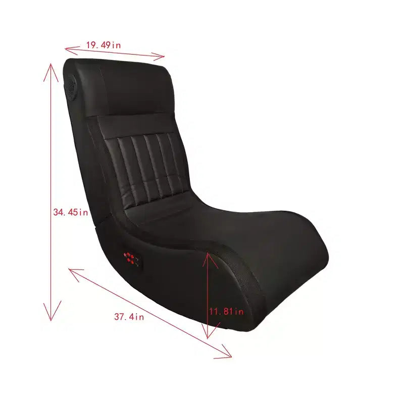 GDFStudio Claudia Silla de juego plegable con Bluetooth para suelo y masaje vibratorio