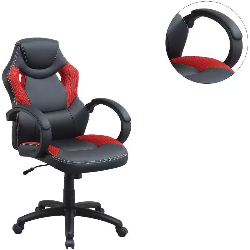 Silla de oficina Okak regulable en altura, silla de escritorio tapizada con ruedas, cómoda silla de gaming para oficina, estudio, sala de juegos