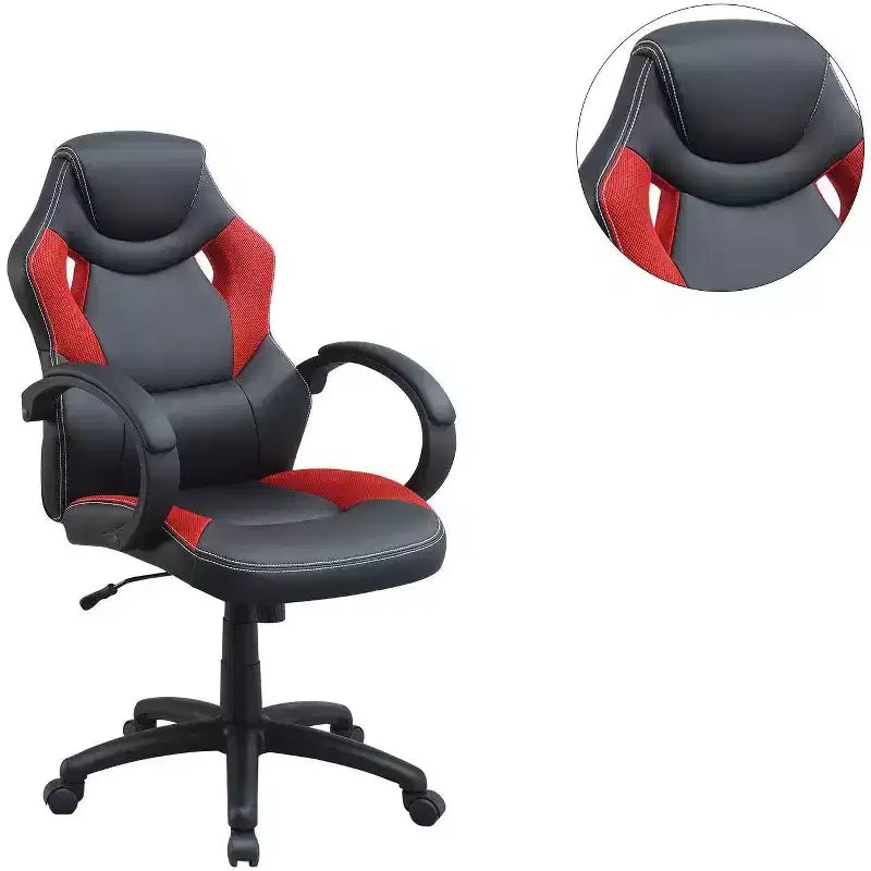 Silla de oficina Okak regulable en altura, silla de escritorio tapizada con ruedas, cómoda silla de gaming para oficina, estudio, sala de juegos