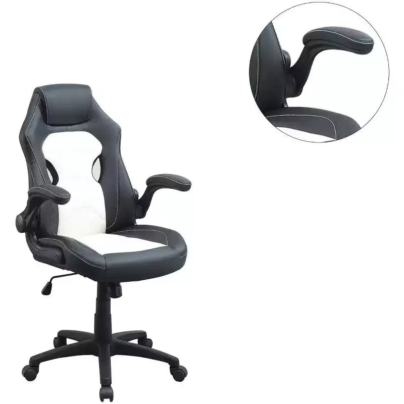 Silla de oficina Okak regulable en altura, silla de escritorio tapizada con ruedas, cómoda silla de gaming para oficina, estudio, sala de juegos