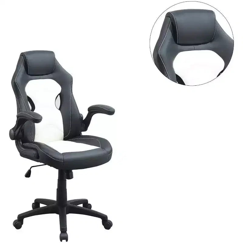Silla de oficina Okak regulable en altura, silla de escritorio tapizada con ruedas, cómoda silla de gaming para oficina, estudio, sala de juegos