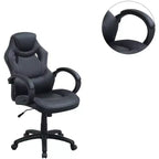 Silla de oficina Okak regulable en altura, silla de escritorio tapizada con ruedas, cómoda silla de gaming para oficina, estudio, sala de juegos