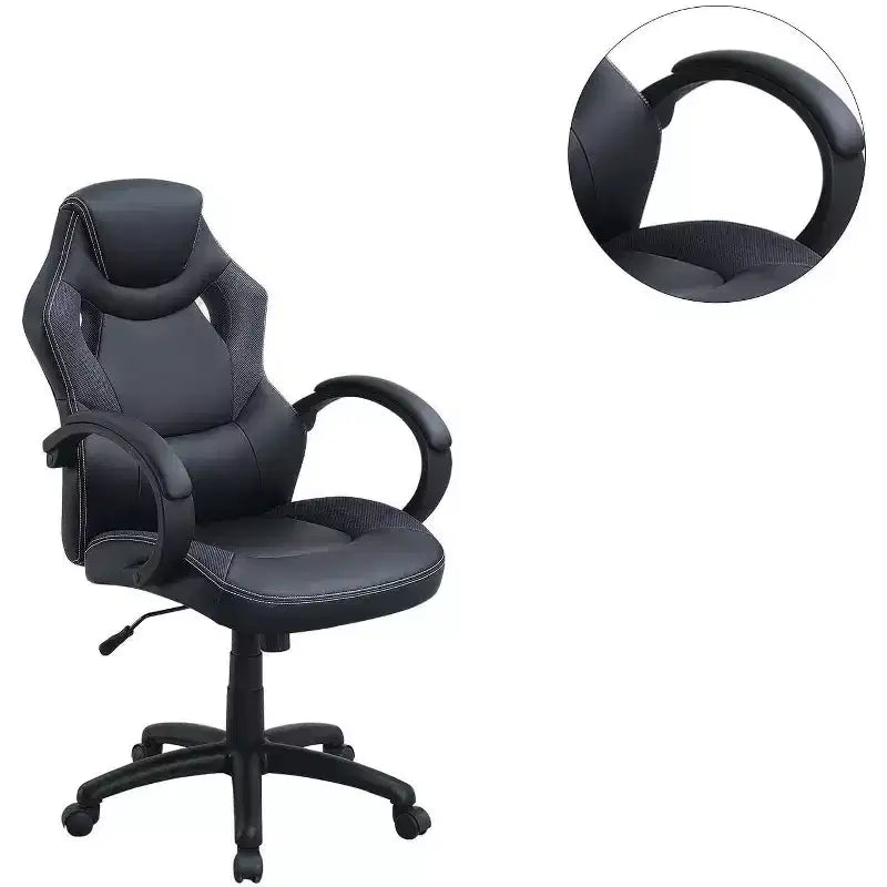 Silla de oficina Okak regulable en altura, silla de escritorio tapizada con ruedas, cómoda silla de gaming para oficina, estudio, sala de juegos