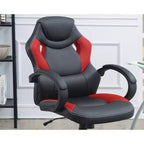 Silla de oficina Okak regulable en altura, silla de escritorio tapizada con ruedas, cómoda silla de gaming para oficina, estudio, sala de juegos