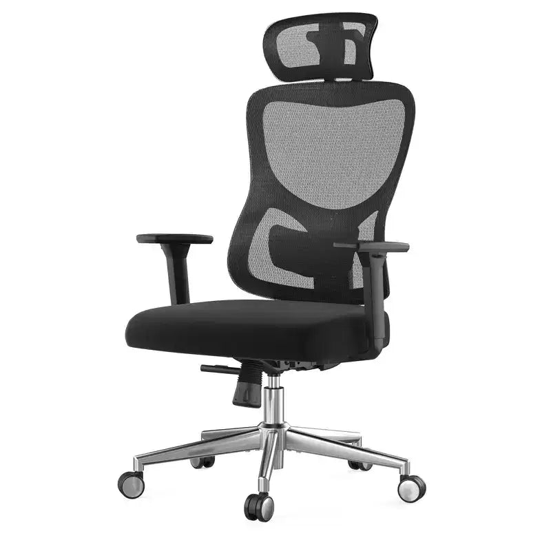 Silla de oficina ergonómica Okak, silla de escritorio de malla con reposacabezas, soporte lumbar y reposabrazos ajustables, silla de juego de respaldo alto para oficina y hogar