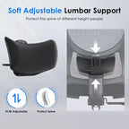 Silla de oficina ergonómica Okak, silla de escritorio de malla con reposacabezas, soporte lumbar y reposabrazos ajustables, silla de juego de respaldo alto para oficina y hogar