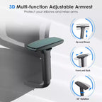 Silla de oficina ergonómica Okak, silla de escritorio de malla con reposacabezas, soporte lumbar y reposabrazos ajustables, silla de juego de respaldo alto para oficina y hogar