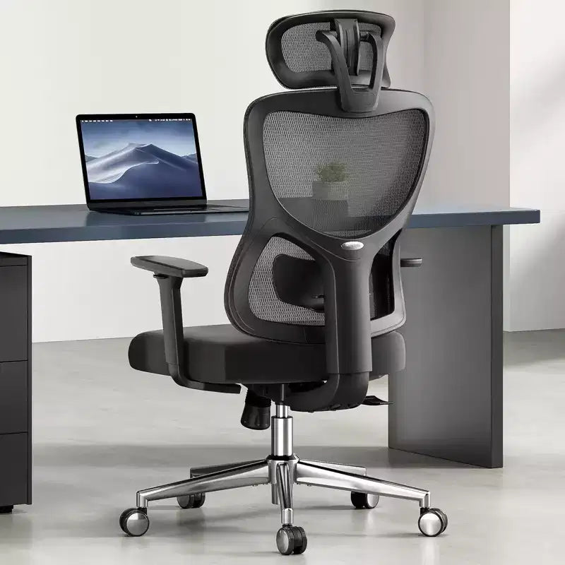 Silla de oficina ergonómica Okak, silla de escritorio de malla con reposacabezas, soporte lumbar y reposabrazos ajustables, silla de juego de respaldo alto para oficina y hogar