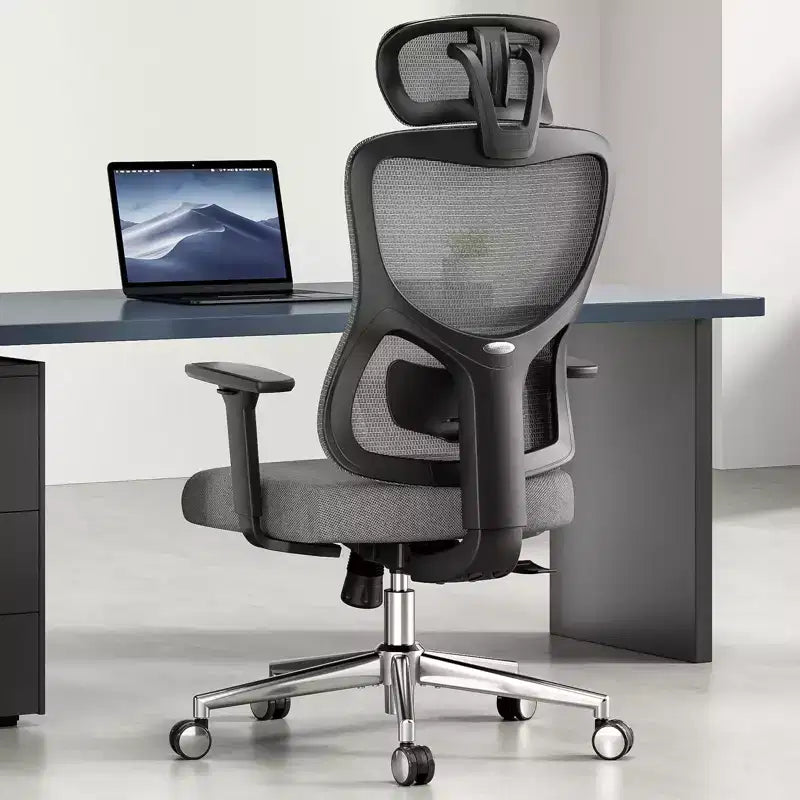 Silla de oficina ergonómica Okak, silla de escritorio de malla con reposacabezas, soporte lumbar y reposabrazos ajustables, silla de juego de respaldo alto para oficina y hogar