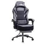 Silla de juego de respaldo alto Okak, silla ergonómica de oficina con reposapiés plegable, silla cómoda ajustable en altura para estudio, sala de juegos