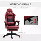 Silla de juego Okak con respaldo alto y reposacabezas, silla de ordenador con soporte lumbar y reposapiés, silla de oficina para estudio y sala de lectura