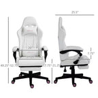 Silla de juego Okak con respaldo alto y reposacabezas, silla de ordenador con soporte lumbar y reposapiés, silla de oficina para estudio y sala de lectura