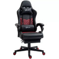 Silla de juego Okak con respaldo alto y reposacabezas, silla de ordenador con soporte lumbar y reposapiés, silla de oficina para estudio y sala de lectura