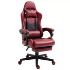 Silla de juego Okak con respaldo alto y reposacabezas, silla de ordenador con soporte lumbar y reposapiés, silla de oficina para estudio y sala de lectura