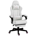Silla de juego Okak con respaldo alto y reposacabezas, silla de ordenador con soporte lumbar y reposapiés, silla de oficina para estudio y sala de lectura