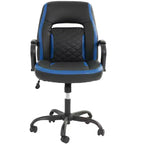 Silla de juego Okak con reposabrazos, silla criss cross con ruedas, silla de ordenador tapizada para estudio, oficina, sala de juegos