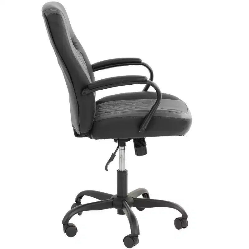 Silla de juego Okak con reposabrazos, silla criss cross con ruedas, silla de ordenador tapizada para estudio, oficina, sala de juegos