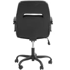 Silla de juego Okak con reposabrazos, silla criss cross con ruedas, silla de ordenador tapizada para estudio, oficina, sala de juegos