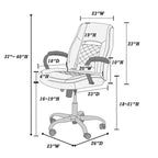 Silla de juego Okak con reposabrazos, silla criss cross con ruedas, silla de ordenador tapizada para estudio, oficina, sala de juegos