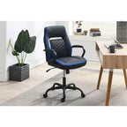 Silla de juego Okak con reposabrazos, silla criss cross con ruedas, silla de ordenador tapizada para estudio, oficina, sala de juegos