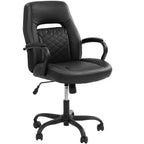 Silla de juego Okak con reposabrazos, silla criss cross con ruedas, silla de ordenador tapizada para estudio, oficina, sala de juegos