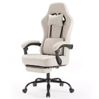 Silla de Gaming para Ordenador MAYEERTY con Soporte Lumbar Altura Ajustable Ruedas Giratorias 360 Apoyabrazos y Reposacabezas Incluidos