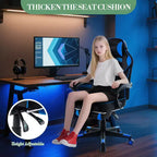 Sillón reclinable rosa cerezo con reposapiés, silla ergonómica para ordenador con soporte lumbar y reposacabezas, base giratoria 360° y sillas ejecutivas ajustables en altura.