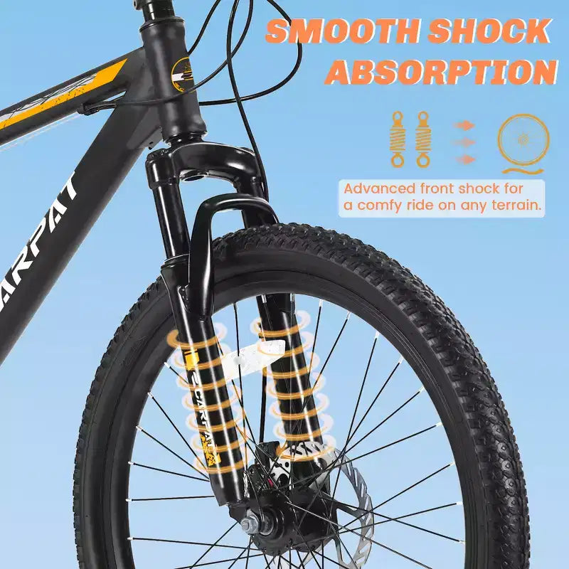 Zeus & Ruta Bicicleta de Montaña de 26 pulgadas con 21 Velocidades, Doble Suspensión, Cuadro de Acero de Alto Carbono para Adultos y Adolescentes