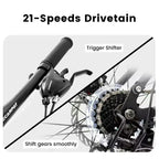 Bicicleta de montaña Whisen de doble suspensión y 27,5 pulgadas, amortiguadores delanteros y traseros, frenos de disco mecánicos, 21 velocidades