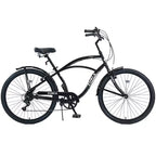 Bicicletas Whisen 26 para adultos con cuadro de acero y barra baja, 7 velocidades, frenos V delanteros y traseros