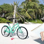 Bicicleta playera Whisen 26 para mujer, con cuadro de acero de diseño bajo y 7 velocidades.