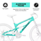 Bicicleta de Montaña Whisen de 26 Pulgadas, Cuadro de Acero, Horquilla con Suspensión, Amortiguador Adicional, 21 Velocidades, Unisex