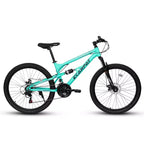 Bicicleta de Montaña Whisen de 26 Pulgadas, Cuadro de Acero, Horquilla con Suspensión, Amortiguador Adicional, 21 Velocidades, Unisex
