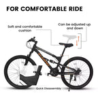 Bicicleta de Montaña Whisen de 26 Pulgadas, Cuadro de Acero, Horquilla con Suspensión, Amortiguador Adicional, 21 Velocidades, Unisex