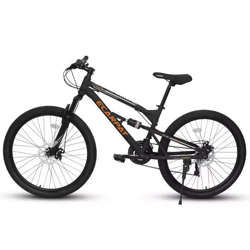 Bicicleta de Montaña Whisen de 26 Pulgadas, Cuadro de Acero, Horquilla con Suspensión, Amortiguador Adicional, 21 Velocidades, Unisex